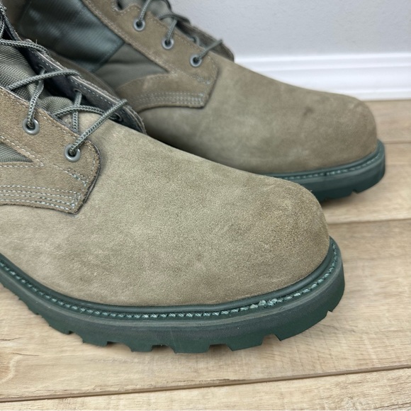 NWOT Mondo PT Sage Green Steel Toe Vibram Combat Boots UFCW 8430 - Size 15.5 - Picture 4 of 14